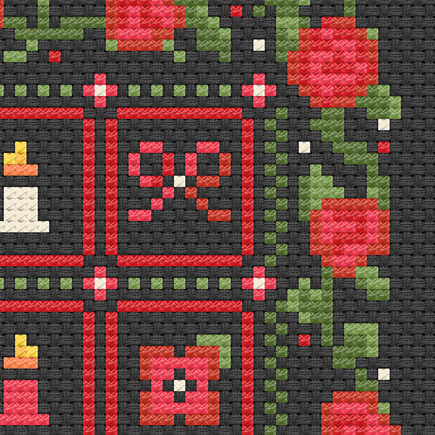 Spooky Rose Tapestry Cross Stitch Pattern