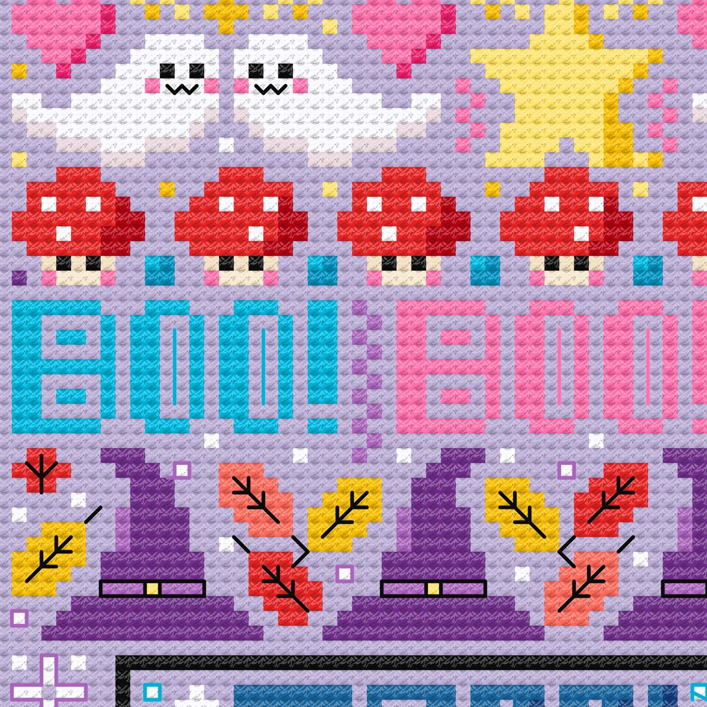 Cute Spooks IN COLOR Cross Stitch Pattern