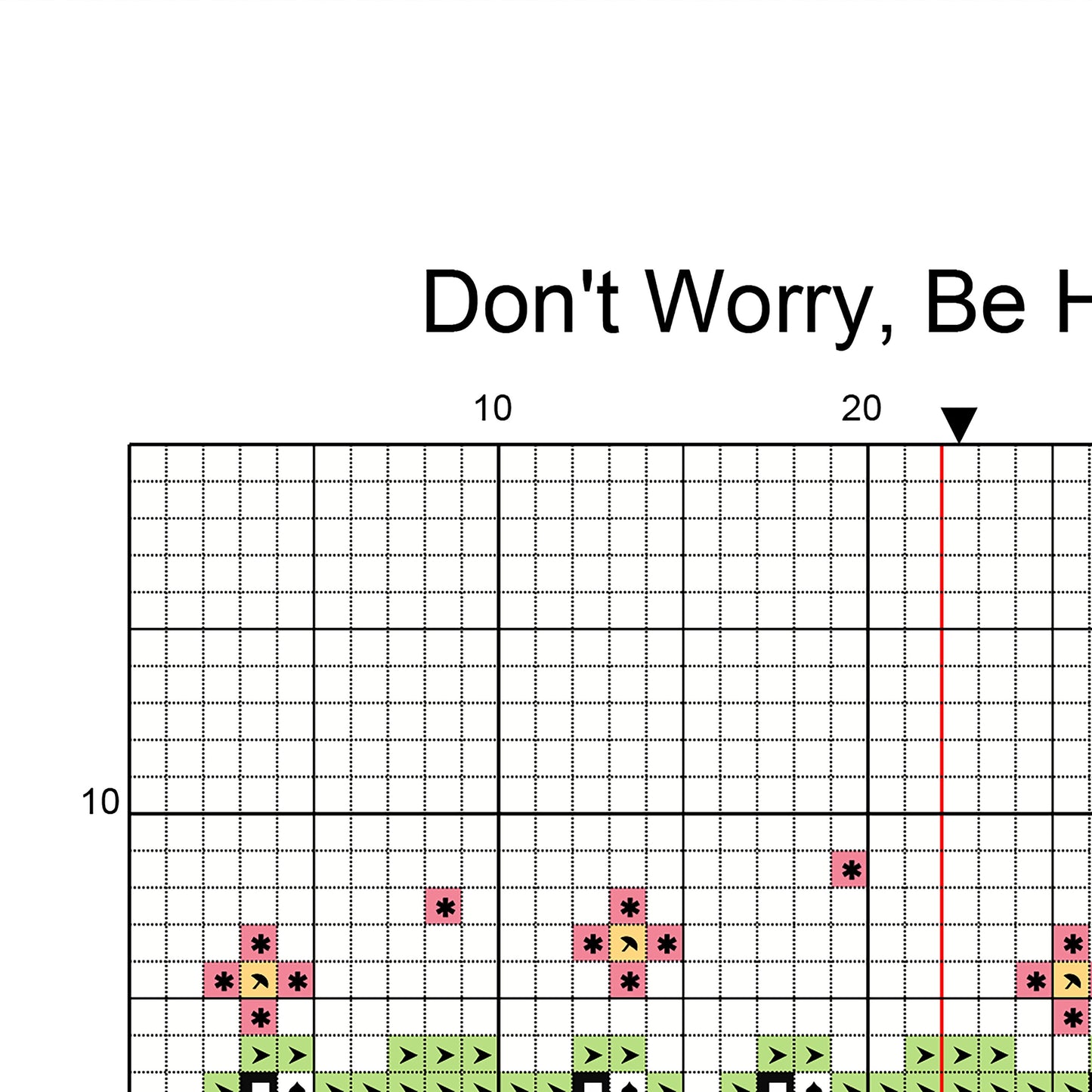 Don't Worry, Be Hoppy Cross Stitch Pattern