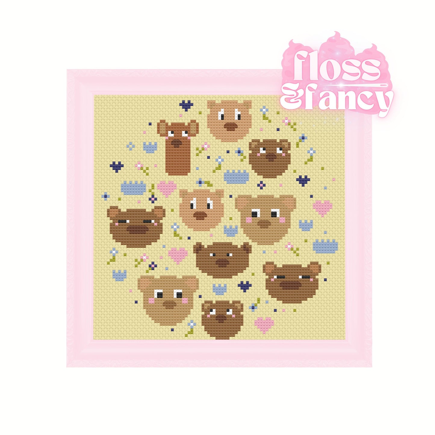 Beary Bears Cross Stitch Pattern