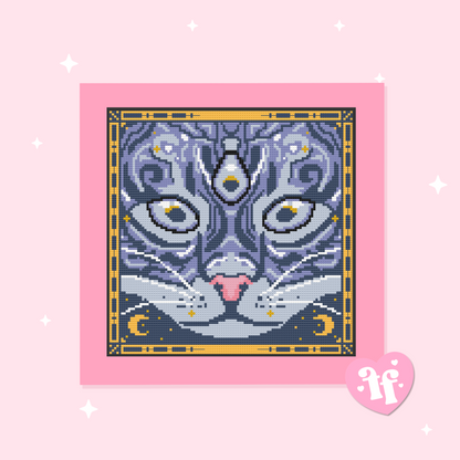 Mystic Cat Cross Stitch Pattern