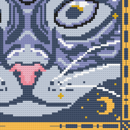 Mystic Cat Cross Stitch Pattern