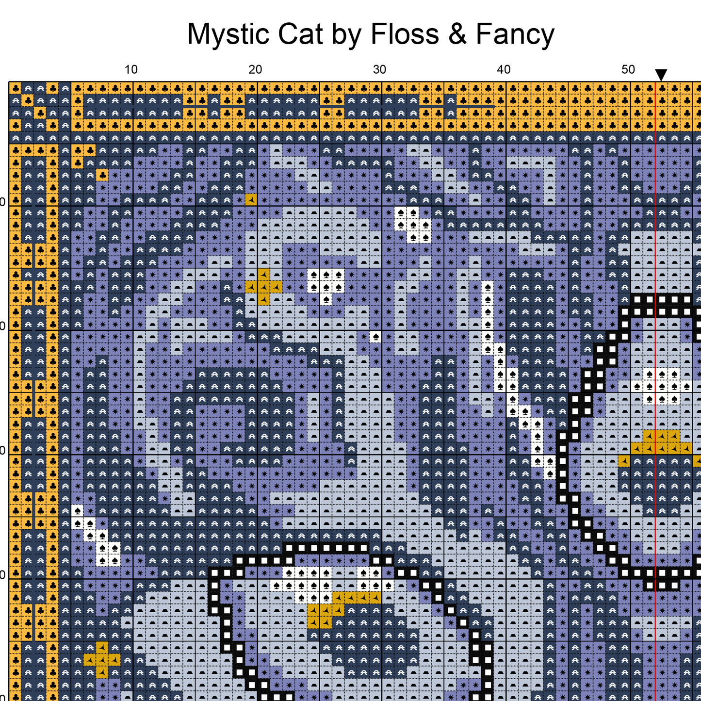 Mystic Cat Cross Stitch Pattern